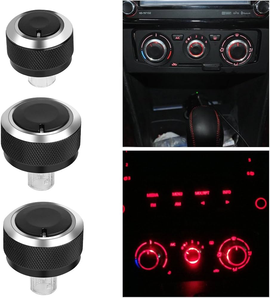 Amazon.co.jp: Keenso 3本 車用 エアコンスイッチ エアコン